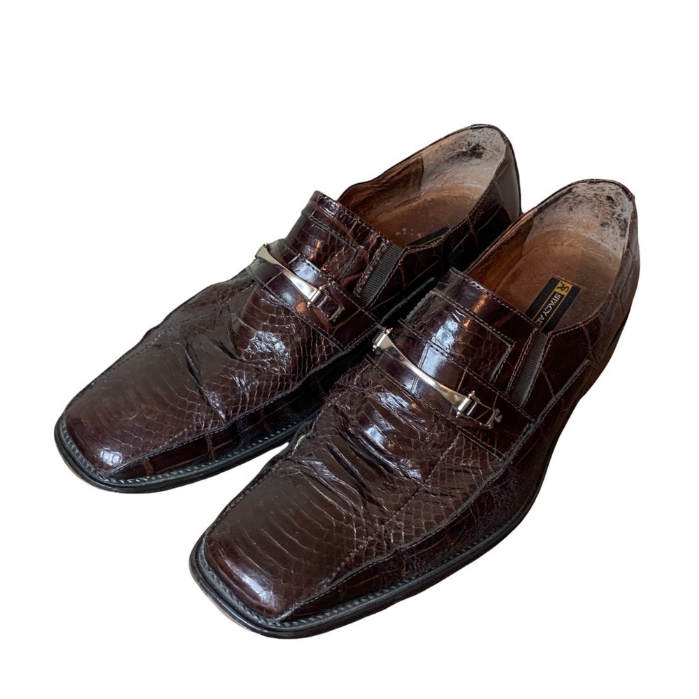 Stacy Adams Genuine Snake Skin Leather Dress Shoes Mens Size 11.5